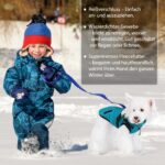 Savlot Hundemantel mit Fleecefutter & integriertem Geschirr – Wasserdichte Winterjacke für Hunde – Bild 6