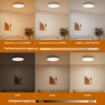 Modlicht LED Deckenleuchte Ø30cm Smart RGBIC – Alexa & App steuerbar, 28W dimmbar – Bild 5