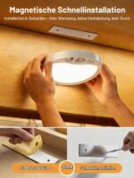 Tanbaby LED-Deckenleuchte mit 8000mAh Akku – Bewegungsmelder & Fernbedienung, dimmbar, ohne Bohren – Bild 9