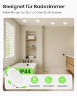ALUSSO LED Einbaustrahler 7W 230V dimmbar – 3 Farbtemperaturen, IP44, 6er Set – Bild 8