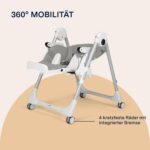 Peg Perego Prima Pappa Follow Me Ice – 7in1 Hochstuhl & Babyliege mit Rollen – Bild 6