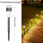Hqynss 12er Set Solarleuchten mit Warmweiss LED – IP65 Gartenbeleuchtung für Aussen – Bild 5