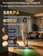 OXVAC Akku Staubsauger 58KPa & 70Min Laufzeit – Kabellos mit Smart Display & Wandladestation – Bild 2