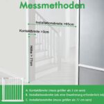 UISEBRT Treppenschutzgitter 75-85 cm – Sicheres Schutzgitter ohne Bohren für Kinder – Bild 2
