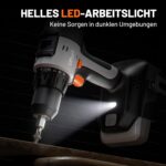 Litheli 20V Akku Bohrschrauber Set mit 64-teiligem Zubehör – 50 Nm Drehmoment für DIY – Bild 6