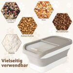 Druuzyl Hundefutter Aufbewahrungsbox 5kg – Faltbarer Futterbehälter mit Luftdichtung & Messbecher – Bild 5
