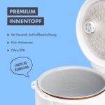 Reishunger Reiskocher 1,8L mit Keramikbeschichtung – Starterset mit Zubehör Weiss – Bild 7