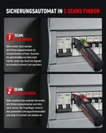 KAIWEETS Stromkreisfinder-Set mit LCD-Display – Steckdosentester & RCD-Prüfung für Elektriker – Bild 4