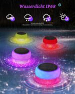 DoXtreme Solar-Poolleuchte schwimmend – IP68 RGB-LED mit 42 Modi & Fernbedienung – Bild 2
