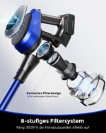 Ivormentico Akku Staubsauger 550W mit 50 Min Laufzeit – Kabelloses Reinigungssystem mit 8-Schicht-Filter – Bild 3