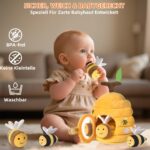 VORENUS Baby Bienenstock Spielzeug 6-12 Monate – Montessori Motorikspielzeug mit 5 Bienen – Bild 7
