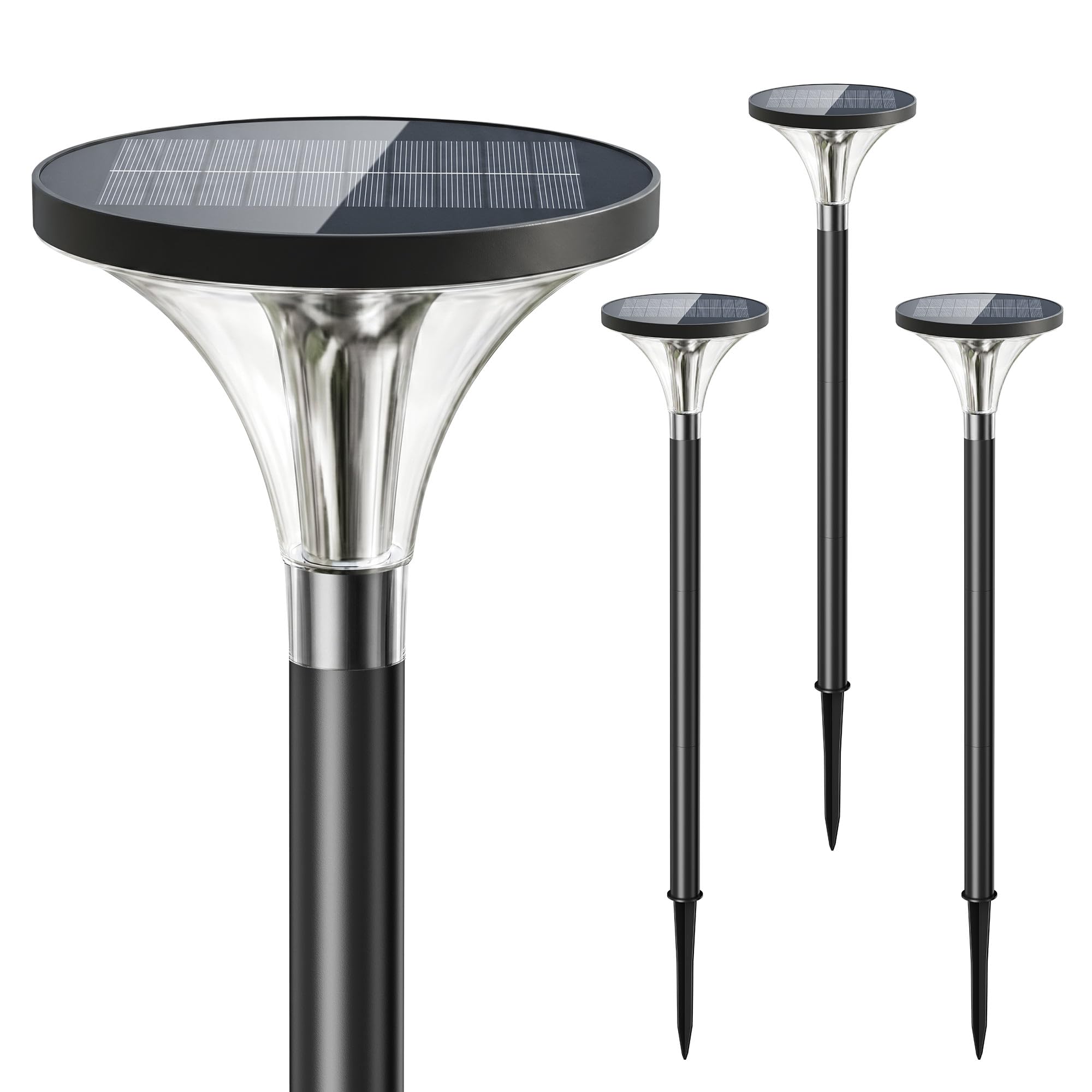 TuyLuxe 200lm Solarleuchte Garten 3000K Warmweiss – 4er Set mit 2000mAh Akku & IP65