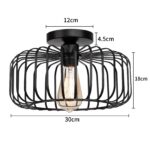 FRIDEKO HOME Deckenlampe schwarz Ø30cm – modernes Metalldesign mit E27-Fassung – Bild 3