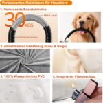 70x45cm Haustier-Heizkissen mit Temperaturregelung & 13 Timer – Bissfest & Maschinenwaschbar – Bild 6
