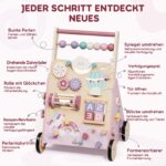 Lehoo Castle Holz-Lauflernwagen Einhorn – 10-in-1 Activity Center mit Tempo-Regelung – Bild 5