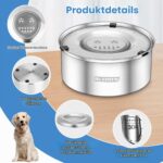 IDOGCHEW Wassernapf 3L Edelstahl – Anti-Schlabber Trinknapf für mittlere bis grosse Hunde – Bild 8