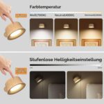FULEN 2er-Pack LED-Wandleuchten mit 3200-mAh-Akku – Dimmbar mit Touch & Fernbedienung – Bild 3