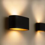 SSC-LUXon JOBERO Wandleuchte 2er Set – Up & Down G9 Schwarz-Gold – Bild 7
