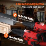 21V Akkubohrer-Set mit 2 Akkus & 29-teiligem Zubehör – 45Nm Drehmoment für Haus & Heimwerk – Bild 3