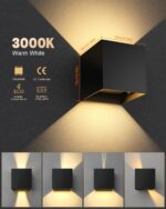 ledmo 8er Set 12W LED Wandleuchte – Warmweiß, verstellbar, IP65 für Innen & Aussen – Bild 2