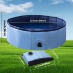 Zegupal Hundepool 80x20cm – Faltbarer Schwimmpool mit rutschfestem PVC für alle Hunderassen – Bild 2
