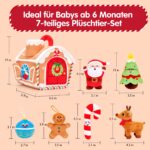 hahaland Weihnachts-Plüschhaus 7-teilig – Weiches Spielzeug für Babys ab 6 Monaten – Bild 3