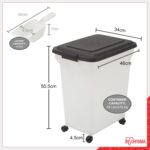Iris Ohyama Futterbox 45L mit Rollen – Luftdichte Aufbewahrung für Hunde & Katzen – Bild 2