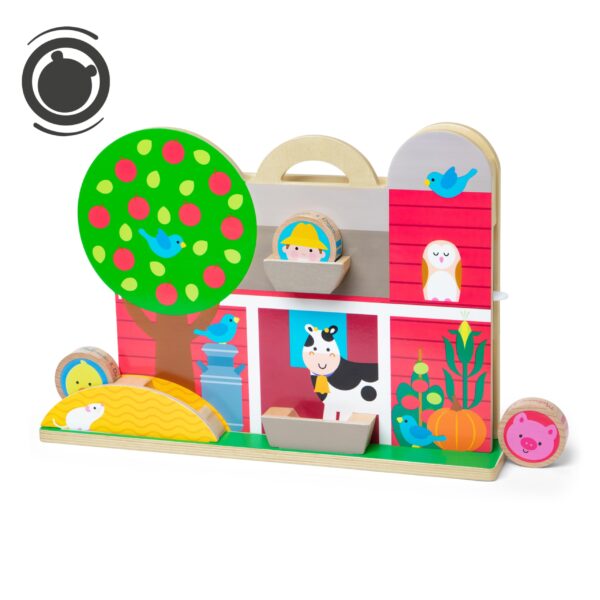 Melissa & Doug GO Tots Trubel in der Scheune – Motorikspielzeug aus Holz ab 12 Monaten