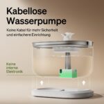 PETLIBRO Dockstream Katzenbrunnen 2.5L Edelstahl – Kabellose Pumpe, 23dB ultraleise – Bild 2