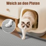 Pawinner Katzenstreu Matte 80x56cm Silikon – Wasserdicht & rutschfest für saubere Böden – Bild 4