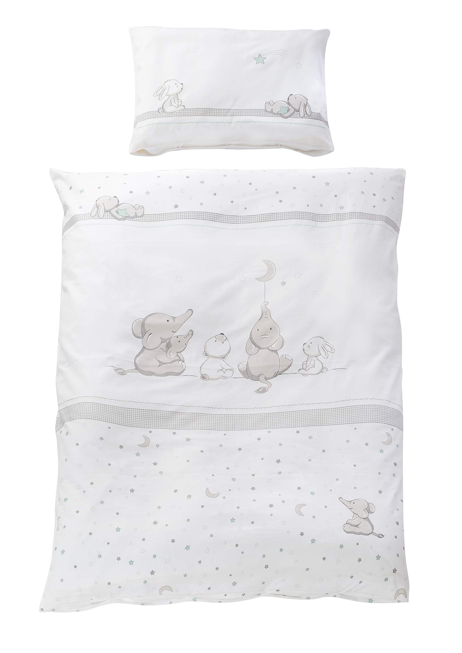 roba Kinderbettwäsche 100 x 135 cm Sternenzauber – Bio-Baumwolle für Babys & Kinder