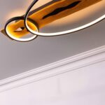 Lightbox LED Deckenlampe mit Holzbalken & LED-Ringen – Dimmbar für Wohnzimmer – Bild 8