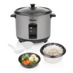 Tristar Reiskocher 1,5 L mit Dampfgaraufsatz – Edelstahl & Warmhaltefunktion