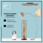 Lightbox LED Deckenlampe mit Holzbalken & LED-Ringen – Dimmbar für Wohnzimmer – Bild 7