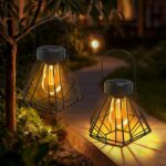 2x Bseical Solar Laternen Außen – Vintage Hängeleuchten IP65 Wetterfest für Garten & Terrasse – Bild 8