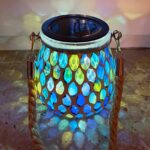 TOTHDATE Solar Mosaik Leuchte Oval – IP65 Gartenlampe mit Lichtsensor für Aussen