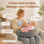 Memory Foam Stillkissen XXL (56×36×20cm) – Ergonomischer Halt für sicheres Stillen & Füttern – Bild 2