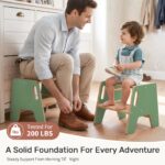 WINGYZ Tritthocker Kinder 2 Stufen aus Holz – Sicherer Kinderhocker mit verstellbarer Höhe – Bild 3