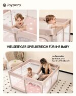 Joypony Laufstall Baby 127x127 cm – Sicherer Spielbereich mit 360° Netz für Kleinkinder – Bild 7