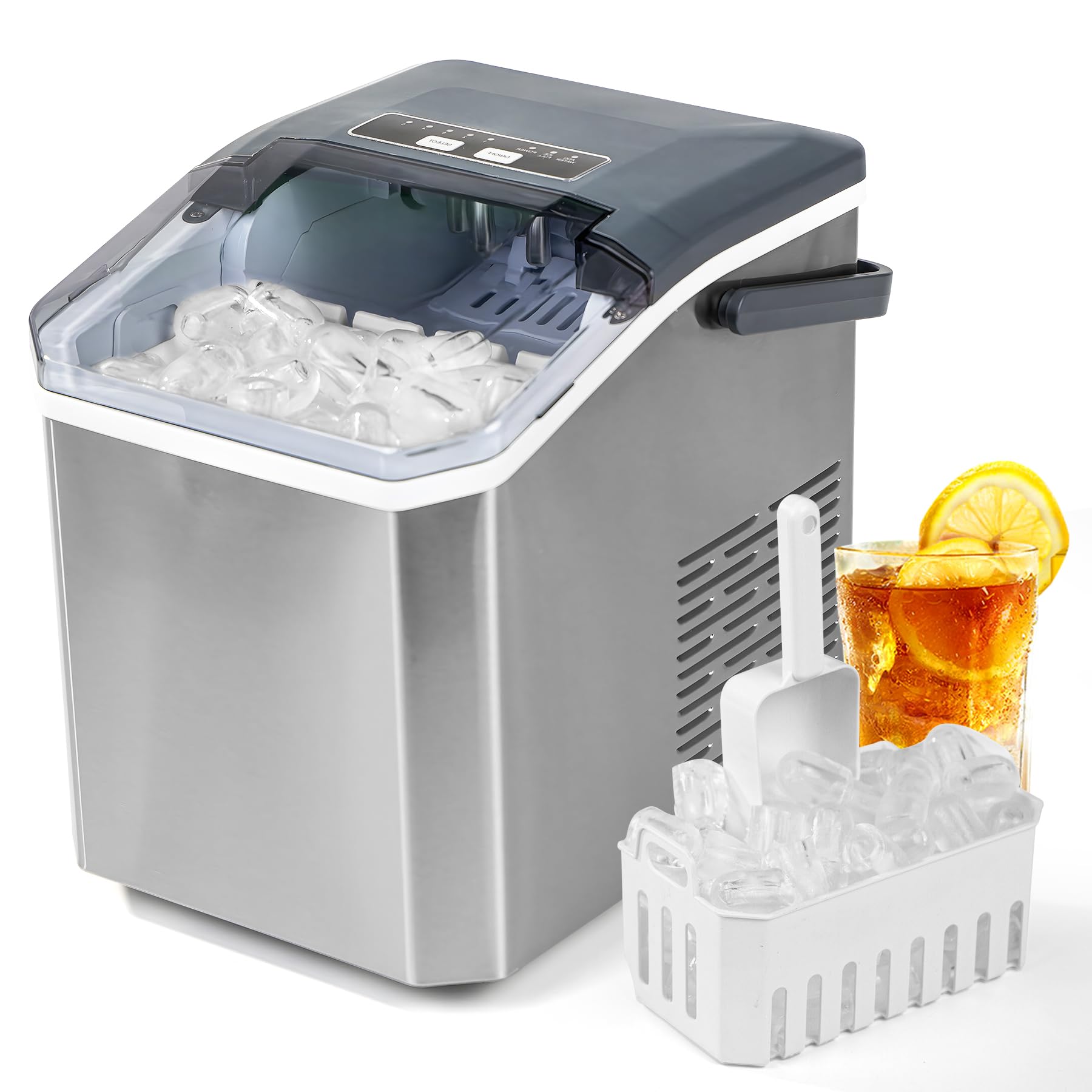 Iceblue Eismaschine mit 2 Eisgrößen – 12 kg Tagesproduktion für Zuhause
