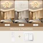 OTREN LED Deckenlampe 60 cm, 48W Dimmbar mit Fernbedienung – Blütendesign für Wohnzimmer & Schlafzimmer – Bild 4