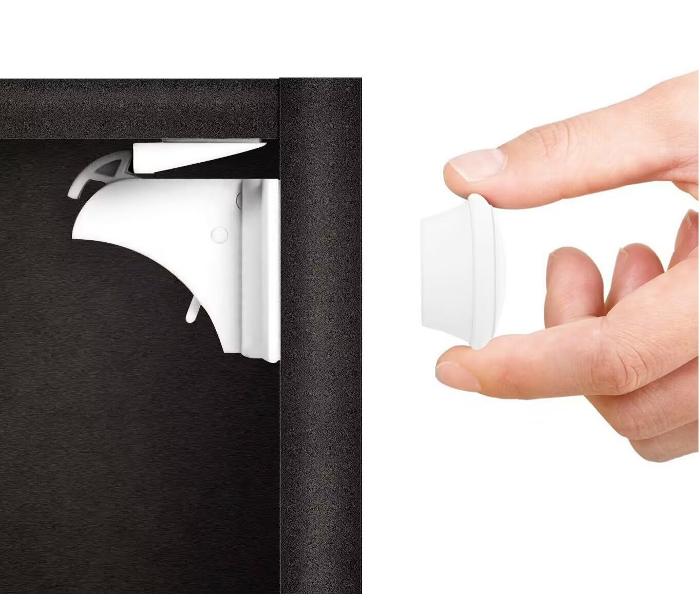 Norjews Magnetische Kindersicherung – 10 Schlösser + 2 Schlüssel, Ohne Bohren für Schränke & Schubladen