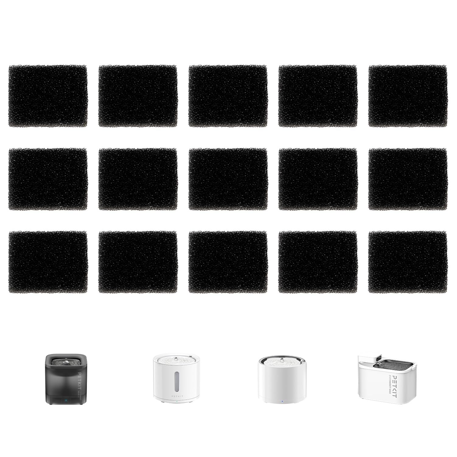PETKIT Eversweet 3 Pro Filterschwamm – Ersatzfilter für Wasserspender (15er Pack)