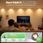 YindaLux 6er LED Einbaustrahler 230V – 5W 550LM Dimmbar 3CCT Schwenkbar IP44 – Bild 7