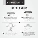 SINCELIGHT LED Mini Einbaustrahler 5er-Pack – IP65 Wasserdicht, 2700K Warmweiss für Schränke & Vitrinen – Bild 7