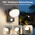 HANDSONIC 18W LED Aussenleuchte mit Bewegungsmelder – 1500 Lumen IP65 Wandleuchte – Bild 3
