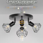 Swoieltr LED Deckenleuchte 3-flammig mit 350° Schwenkfunktion – Industriedesign für Küche & Wohnzimmer – Bild 5