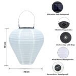 iShabao Solar Lampions 20 cm, 2 Stück – IP65 Wasserdicht Solarlaterne für Garten & Balkon – Bild 8