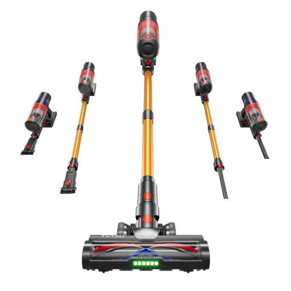 TVTAU Akku Staubsauger 650W 55KPa – Kabelloses Handstaubsauger-System mit Anti-Tangle-Bürste
