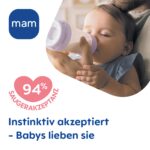 MAM Easy Start Anti-Colic Starter Set S – Babyflaschen-Set mit Schnuller, Lila – Bild 3